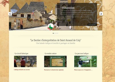 Site internet des sentiers d’interprétation de Saint Amand de Coly (24)